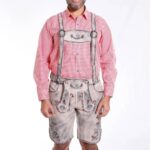 Mens Exceptional Grey Suspenders High Quality Leather
