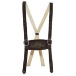Classic Lederhosen high quality Brown Suspenders: