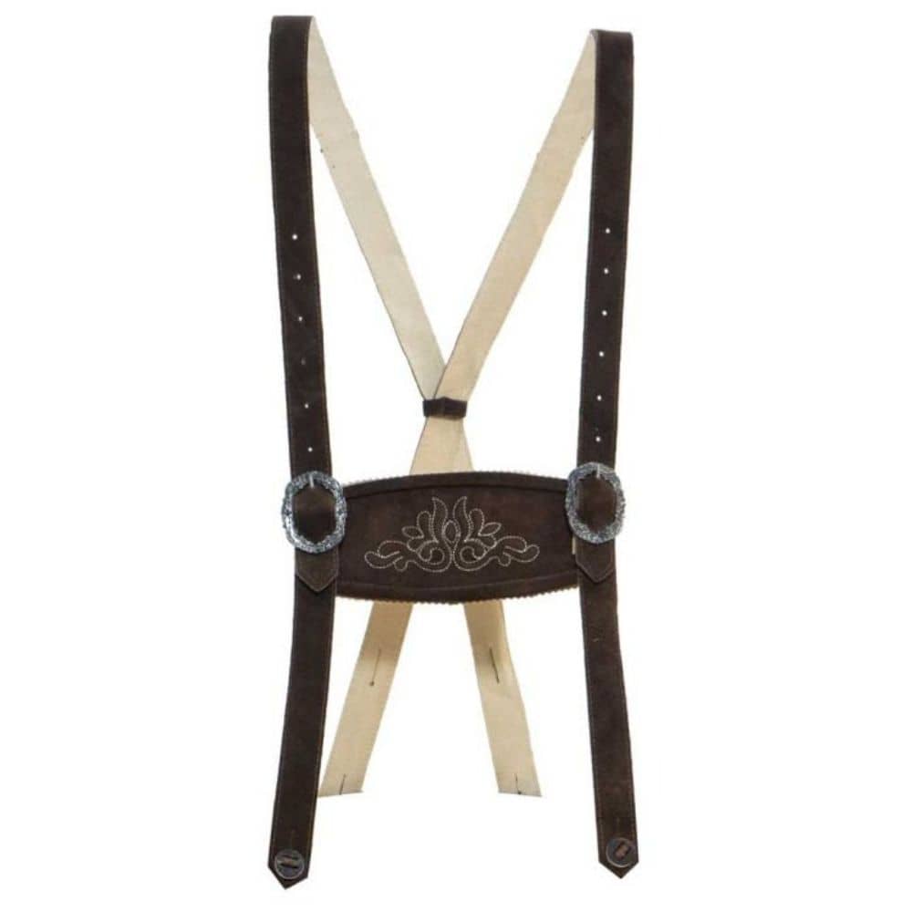 Classic Lederhosen high quality Brown Suspenders: Classic Lederhosen high quality Brown Suspenders: