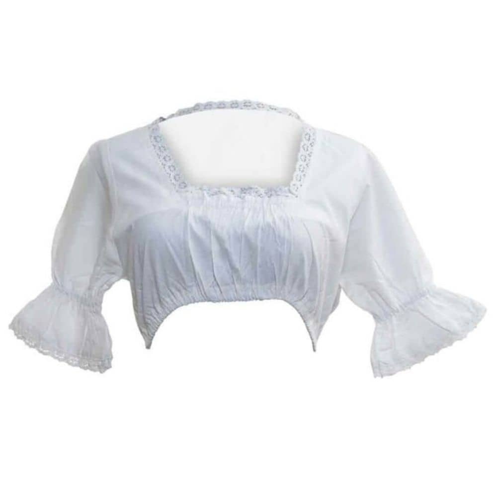 Neck Dirndl Blouse - Neck Dirndl Blouse -
