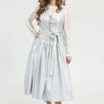 Classic Bavarian Dirndl Attire Light Blue High Quality