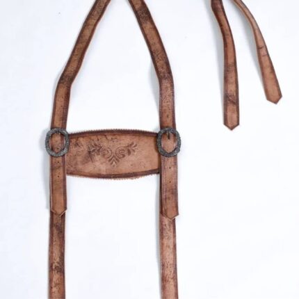 Mens Premium German Raw Brown Leather Suspenders