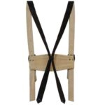 Lederhosen Real Dark royal Grey premium Suspenders: